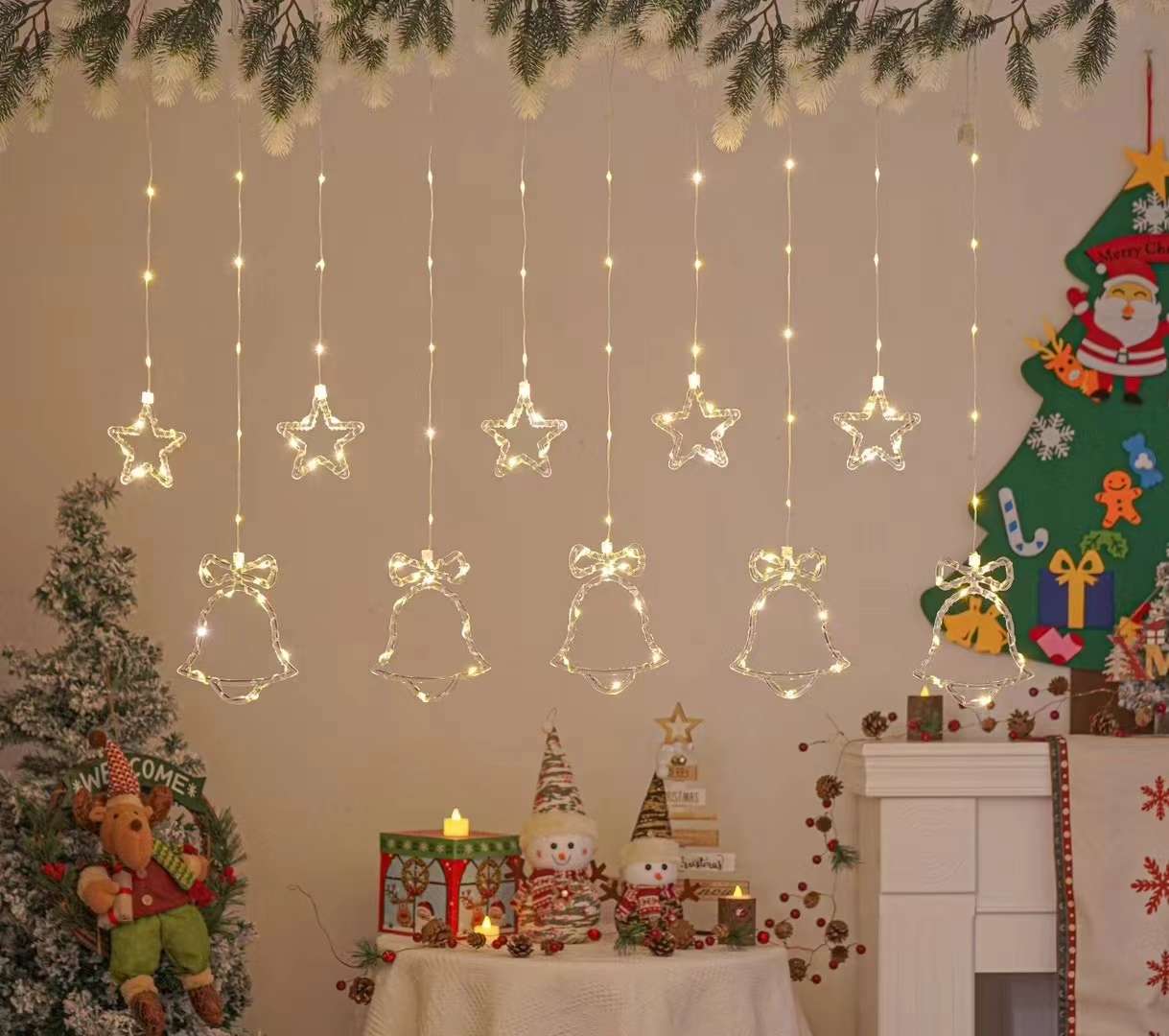 室外LED灯串太阳能灯饰照明 G40铜线灯串LED小串灯庭院装饰灯细节图