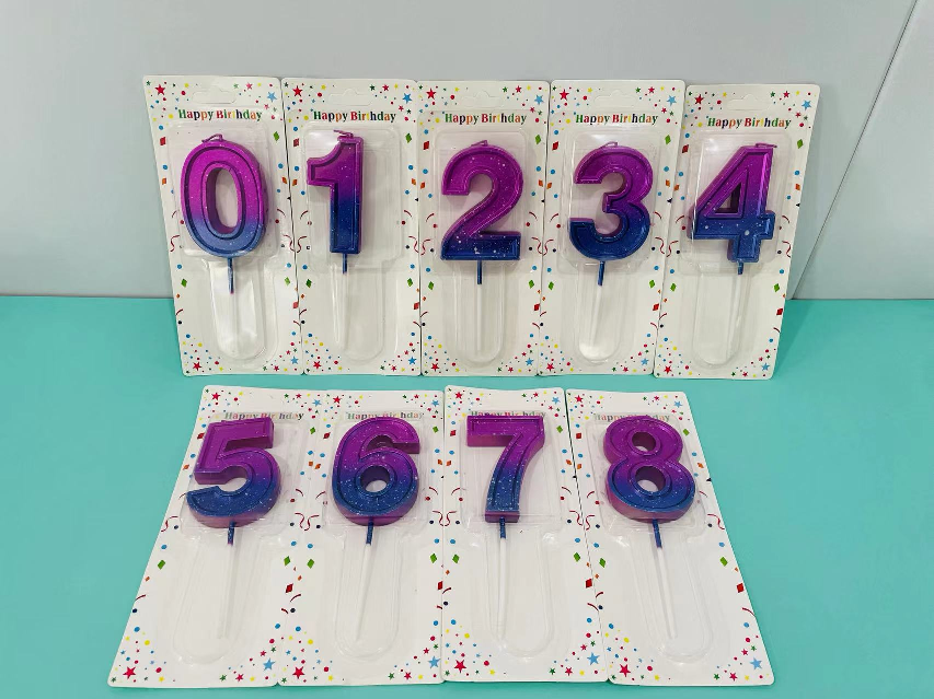 7cm数字两色加点