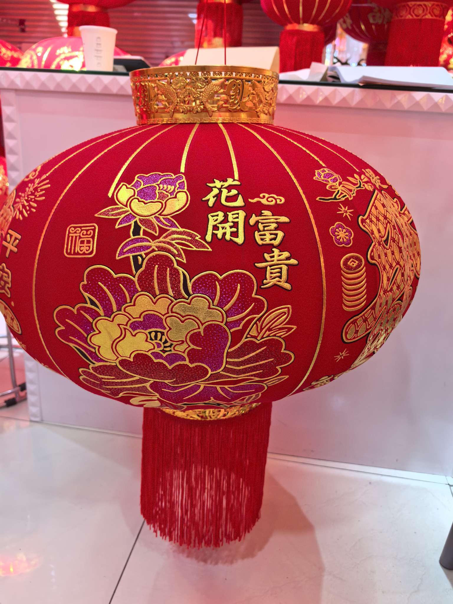 LED红灯笼古风小灯笼节庆文化用品工艺品灯笼办公装饰红灯笼