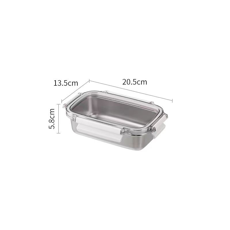 304 stainless steel Lock&lock food storage box with sealed lid, bento box, household refrigerator, frozen and refrigerated food storage box, Hufa kitchenware Item Picture