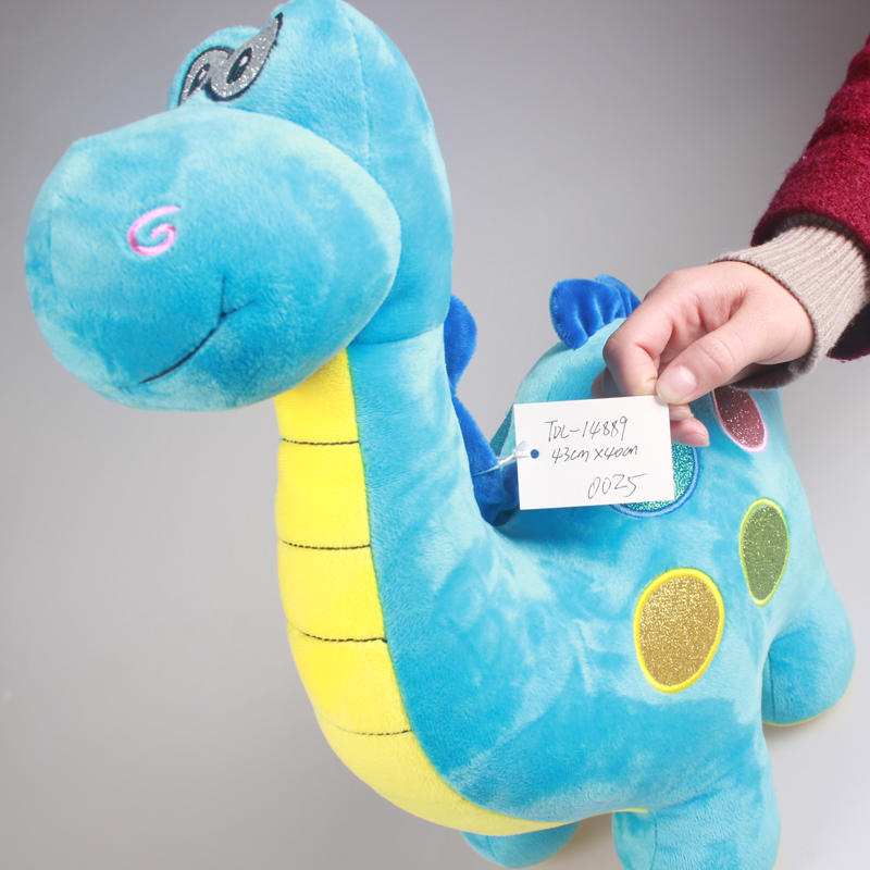 European and American cross-border plush blue dinosaur children's toys, cute and super soft little stegosaurus plush toys children's gifts details Picture