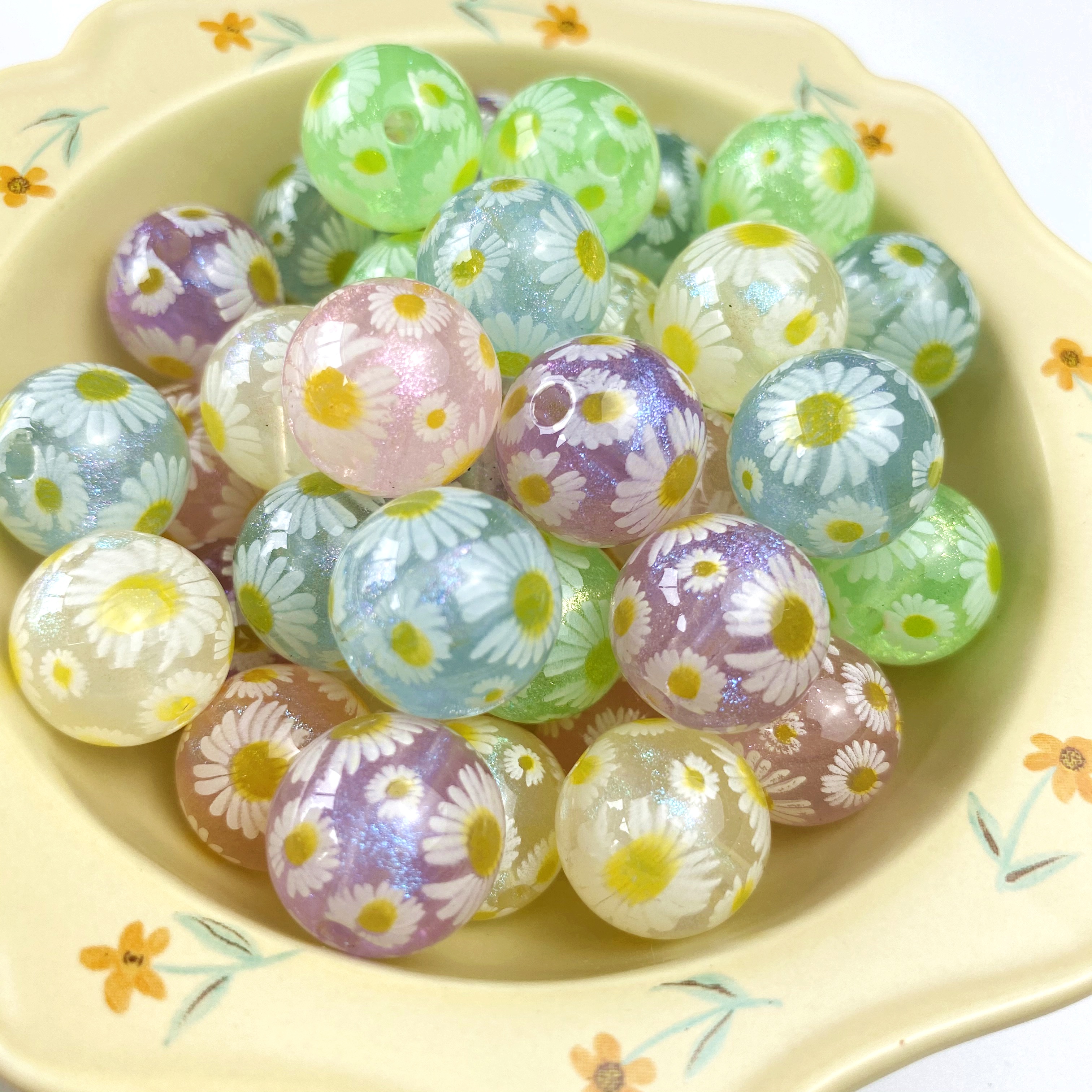 Creative diy acrylic printed beads/Materials for making bracelet pendants, keychains, mobile phone pendants, accessories and ornaments Specification image