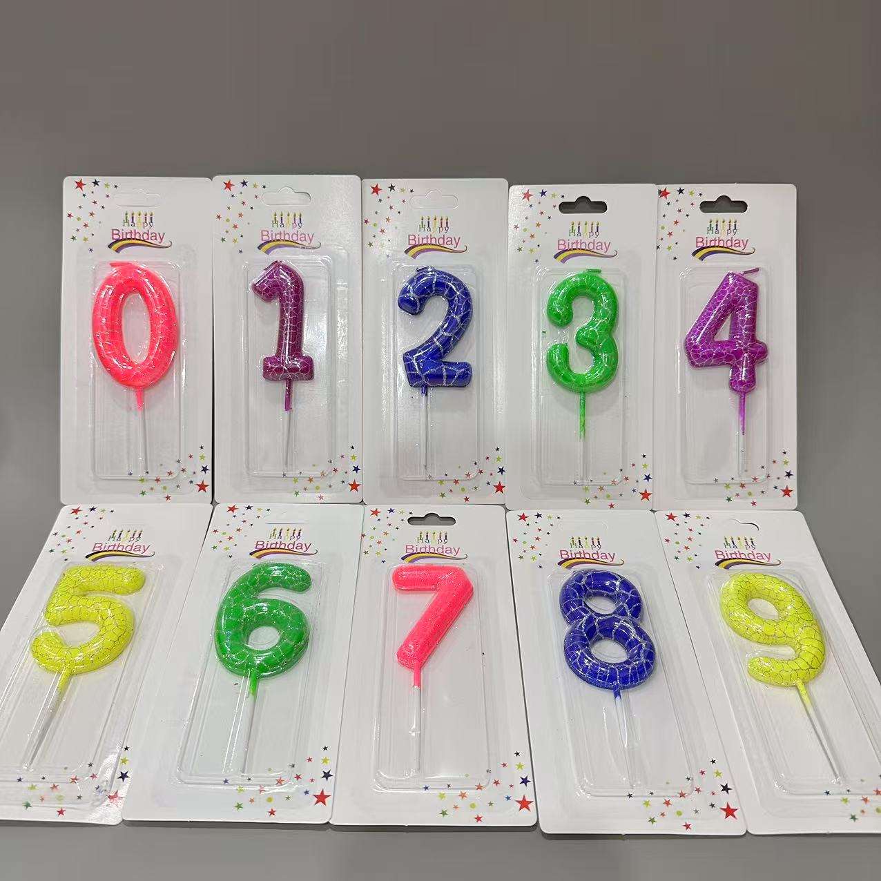 蜡烛 裂纹金粉款数字