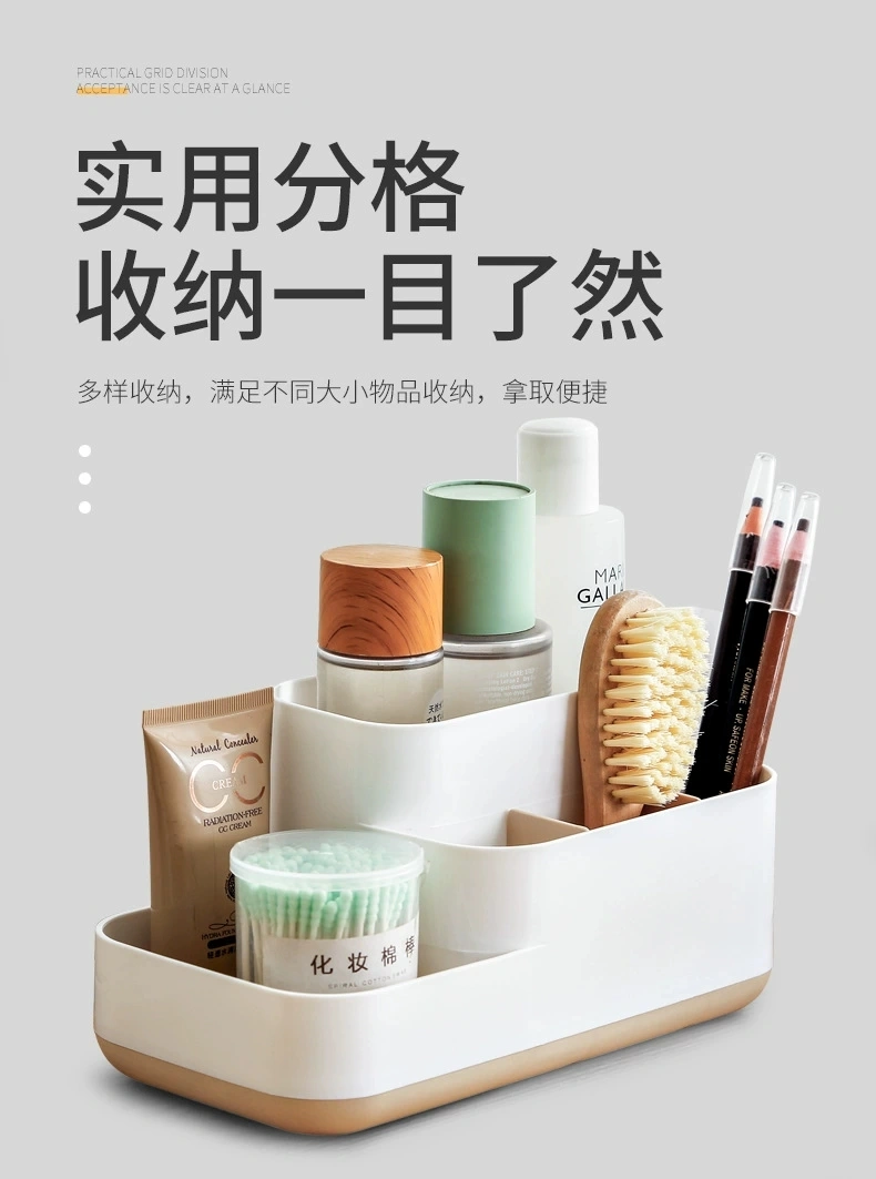 R37-901 Desktop compartmentalized storage Box, Stationery storage and organization box, dressing table cosmetics storage box detail image 2