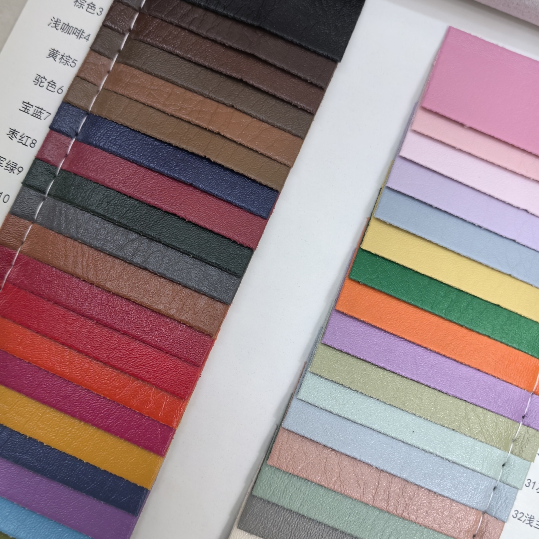 In stock, we offer 0.8MM PVC leather of the same base and color, elephant pattern luggage, shoe materials, sofa fabric and leather details Picture