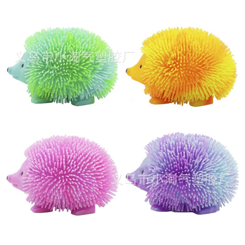 火爆新款跨境刺猬玩具宠物捏捏乐解压玩具现货发光儿童玩具义乌