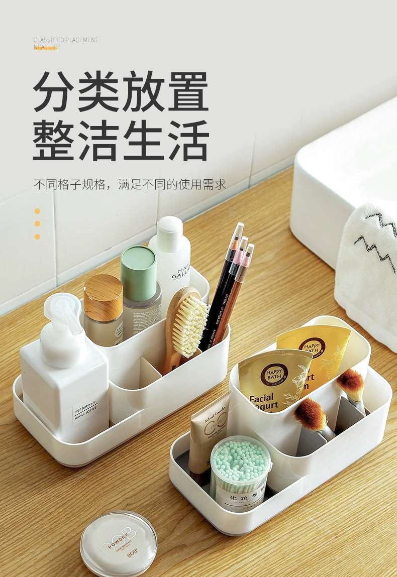 R37-901 Desktop compartmentalized storage Box, Stationery storage and organization box, dressing table cosmetics storage box detail image 4