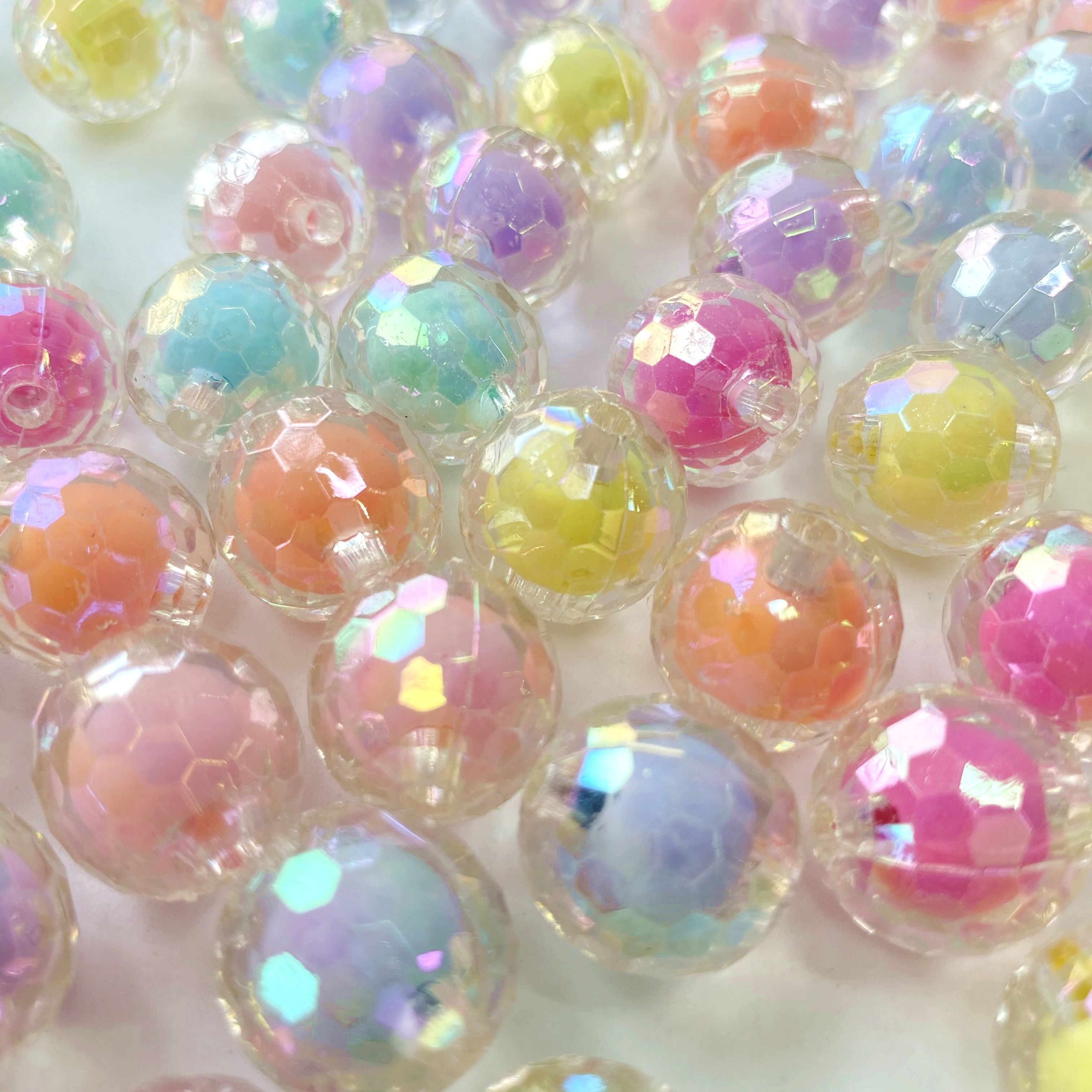 diy acrylic football inner color beads and middle beads/bracelet pendant, keychain, mobile phone pendant, accessory and jewelry making materials Application Scenario