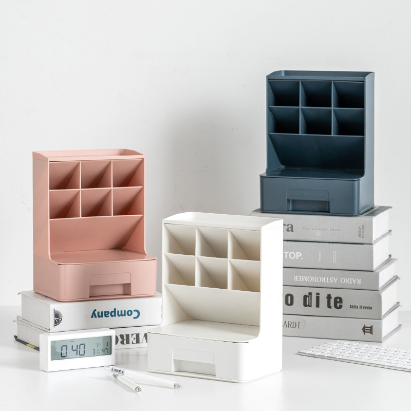 R37-950 slanting pen holder desktop storage box Stationery desk rack Item Picture
