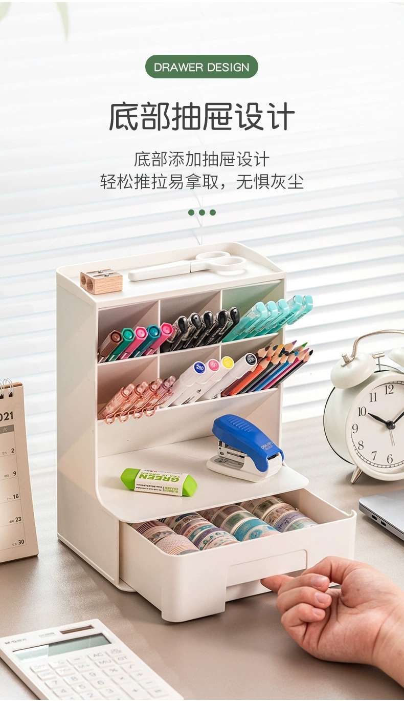 R37-950 slanting pen holder desktop storage box Stationery desk rack detail image 7