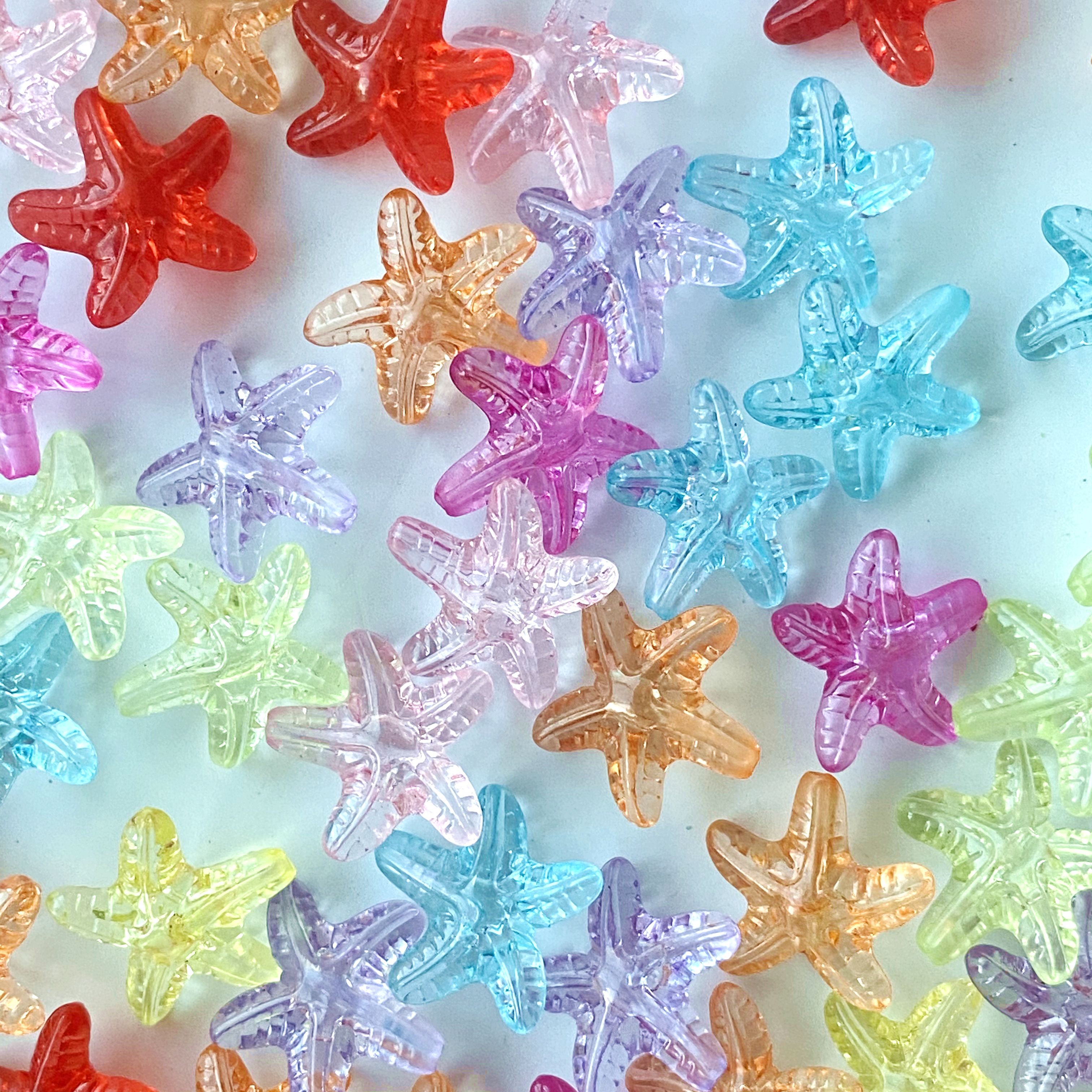Acrylic transparent starfish diy/ Bracelet pendant, keychain, mobile phone pendant, accessory making materials Specification image