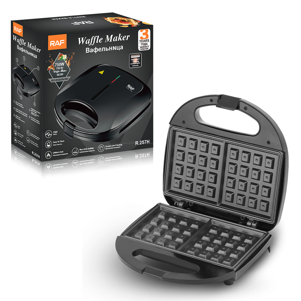 RAF European standard cross-border household multi-functional heating cake machine, sandwich machine, double-sided breakfast machine, waffle machine details Picture