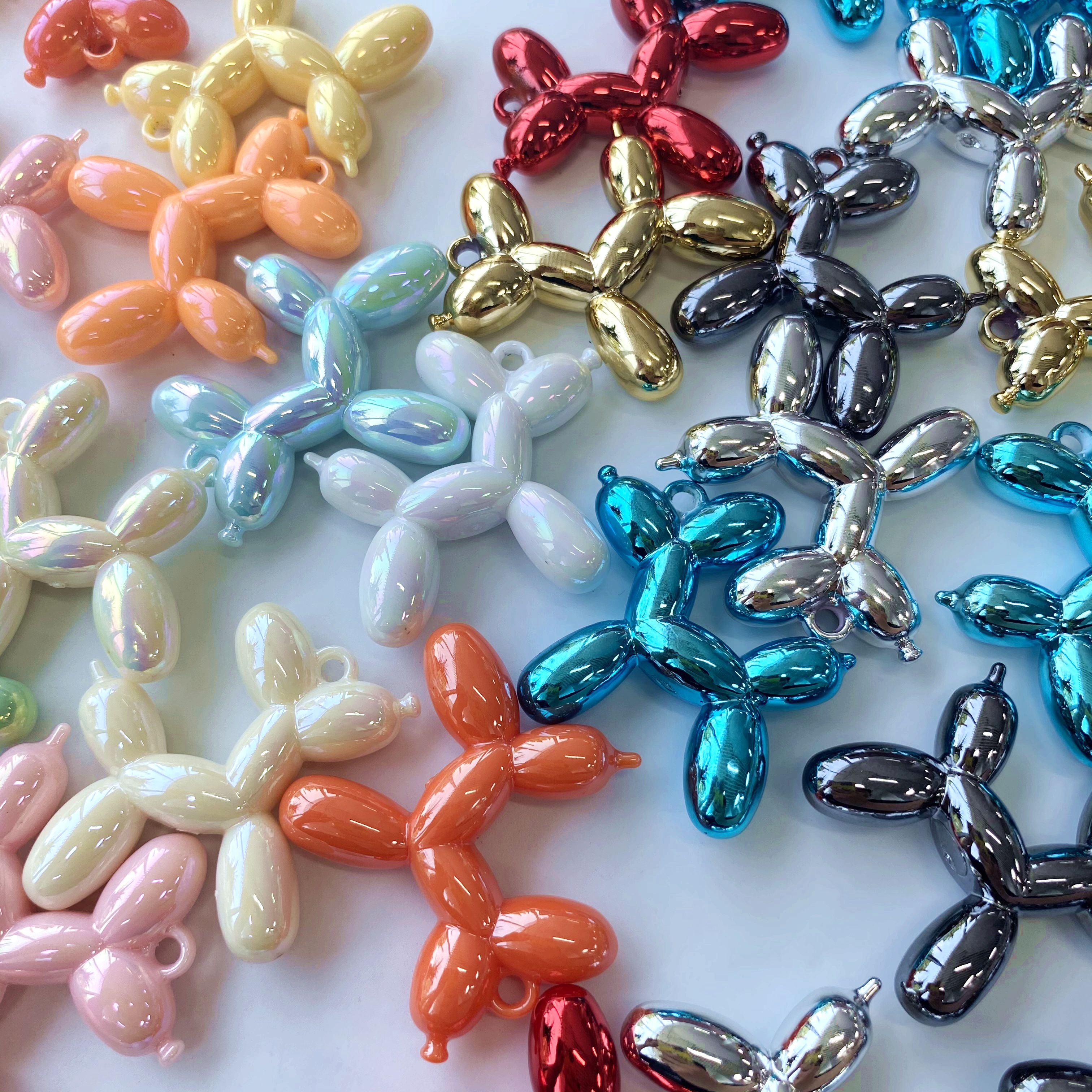 diy acrylic uv cute balloon dog/Bracelet, keychain, mobile phone pendant, accessory and jewelry making materials