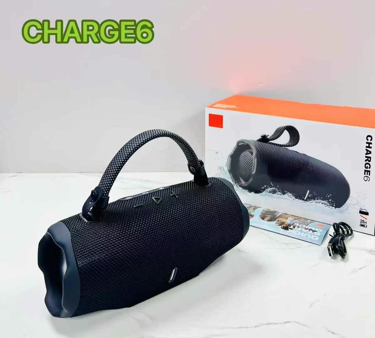 CHARGE6 音乐战鼓4代无线蓝牙音箱便携迷你户外小音响低音炮 黑色