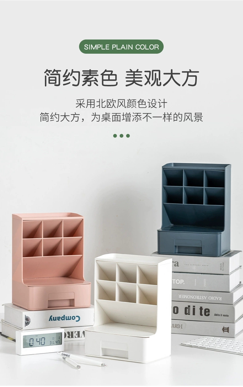 R37-950 slanting pen holder desktop storage box Stationery desk rack detail image 6