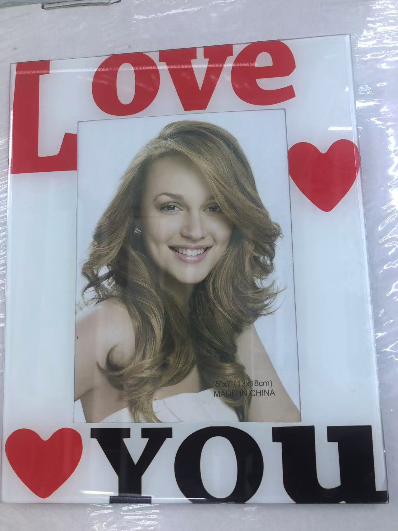 5*7单孔玻璃相框 情人节 母情节小礼物 居家相框装饰 摆台相框