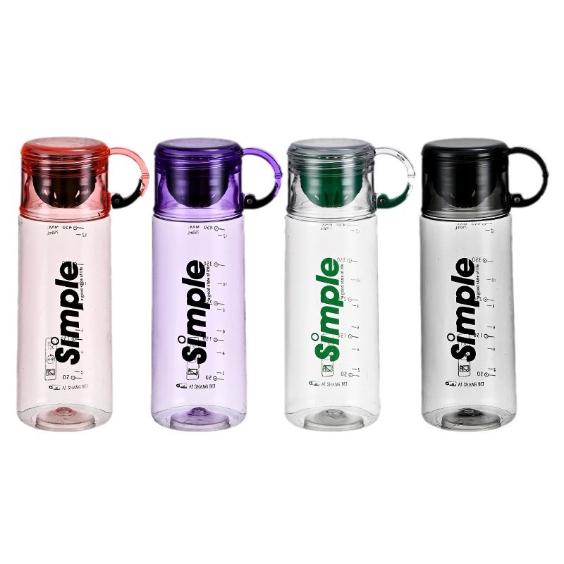 The new B70-9272 tea cup with a tea strainer, one lid and two uses, high appearance level, simple and elegant tea brewing cup, shock-resistant and portable plastic cup Specification image