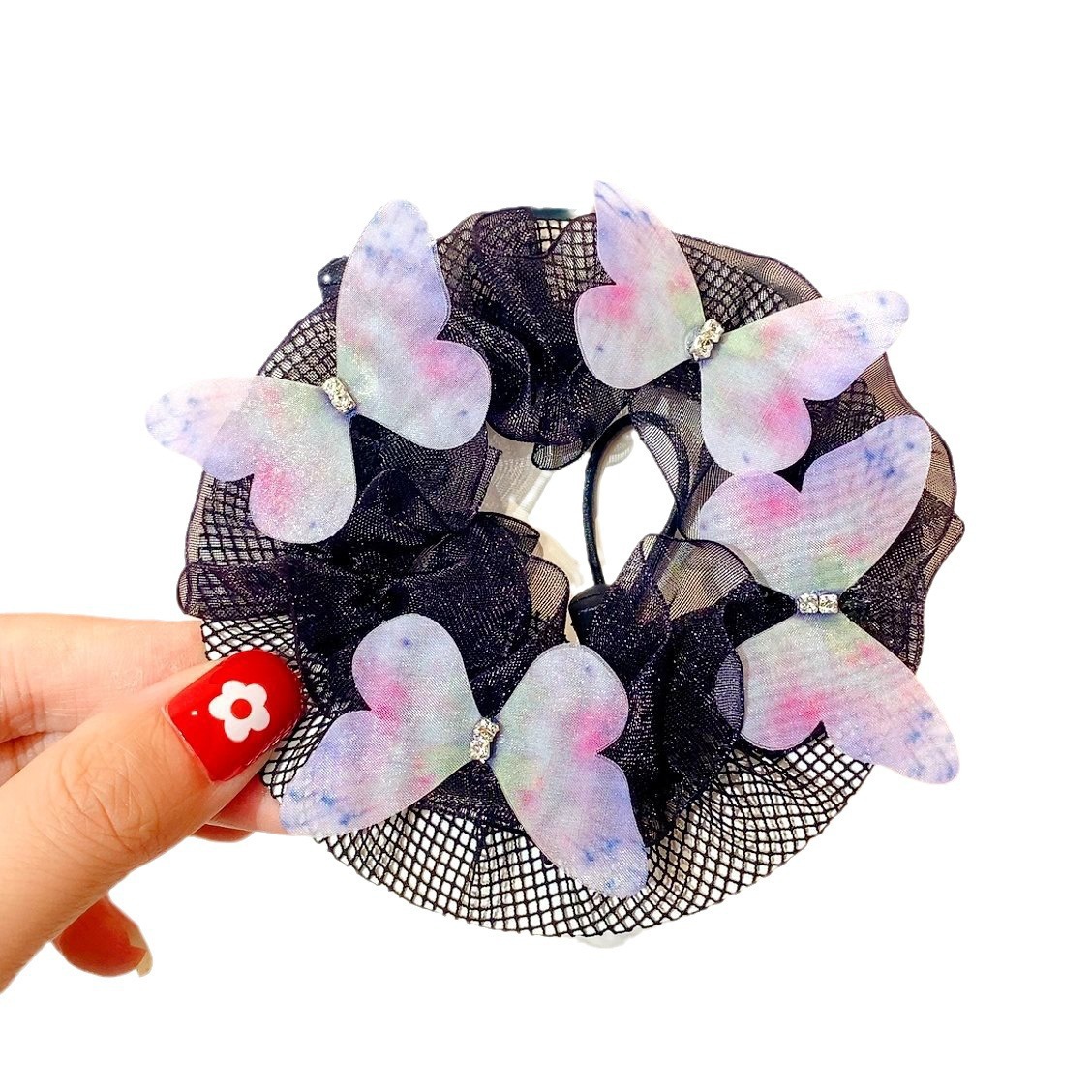 Children's dancing, hair net bag, ballet, Latin girls' grading, hair net, dance student, updo hair bun, hair bun magic tool Item Picture