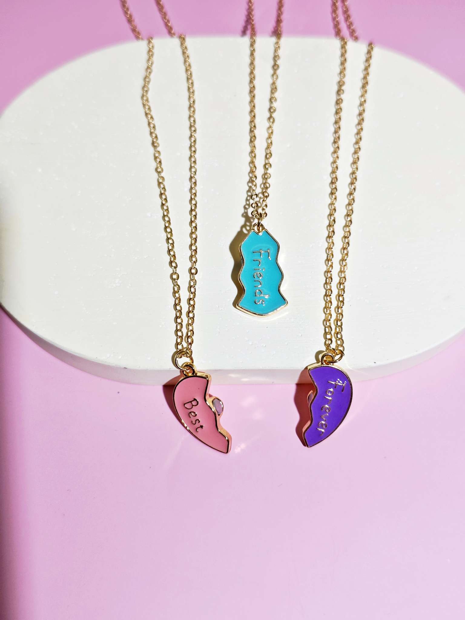 3 sets of magnetic alloy oil-dripping children's jewelry, cute princess-style jewelry, creative and fashionable birthday gifts for children detail image 4