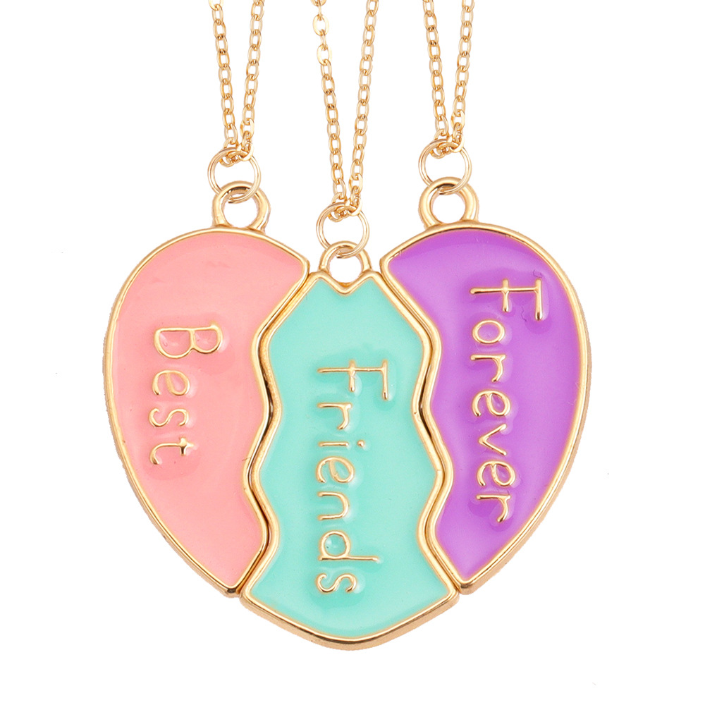 3 sets of magnetic alloy oil-dripping children's jewelry, cute princess-style jewelry, creative and fashionable birthday gifts for children detail image 2