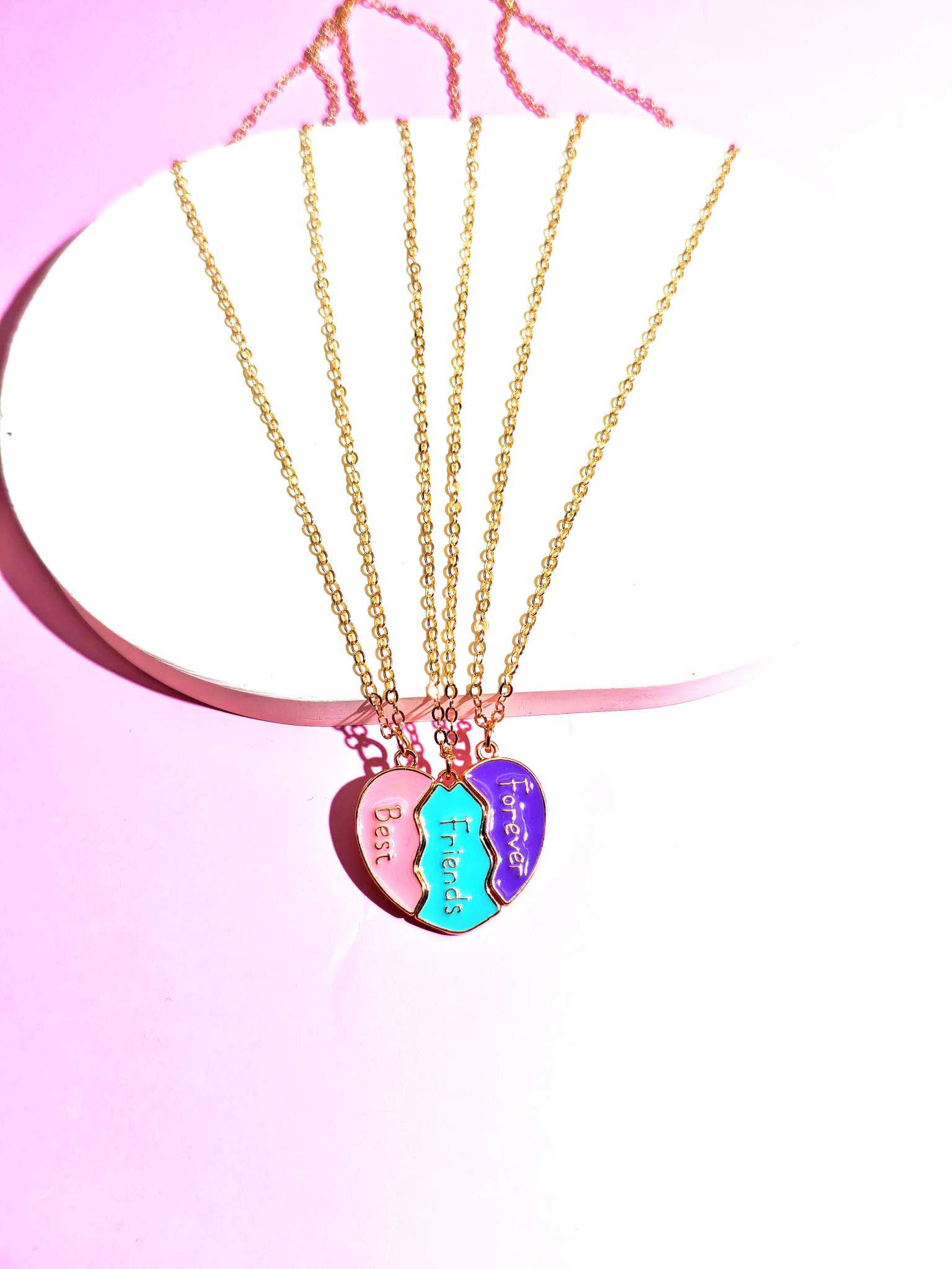 3 sets of magnetic alloy oil-dripping children's jewelry, cute princess-style jewelry, creative and fashionable birthday gifts for children Specification image