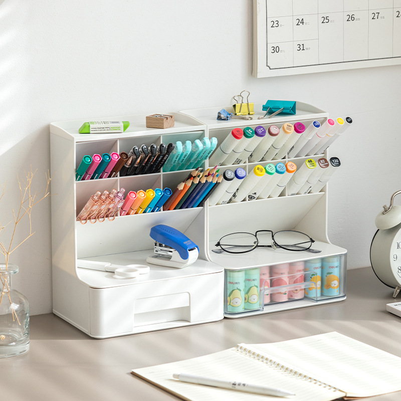 R37-950 slanting pen holder desktop storage box Stationery desk rack Specification image