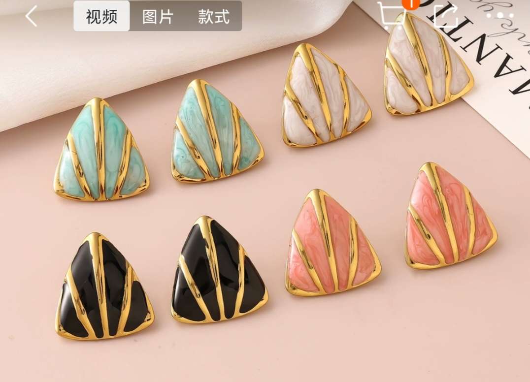 不锈钢滴油耳环真空电镀不易退色款式多多珍珠等价格便宜欢迎订做做货时间20天来样打板