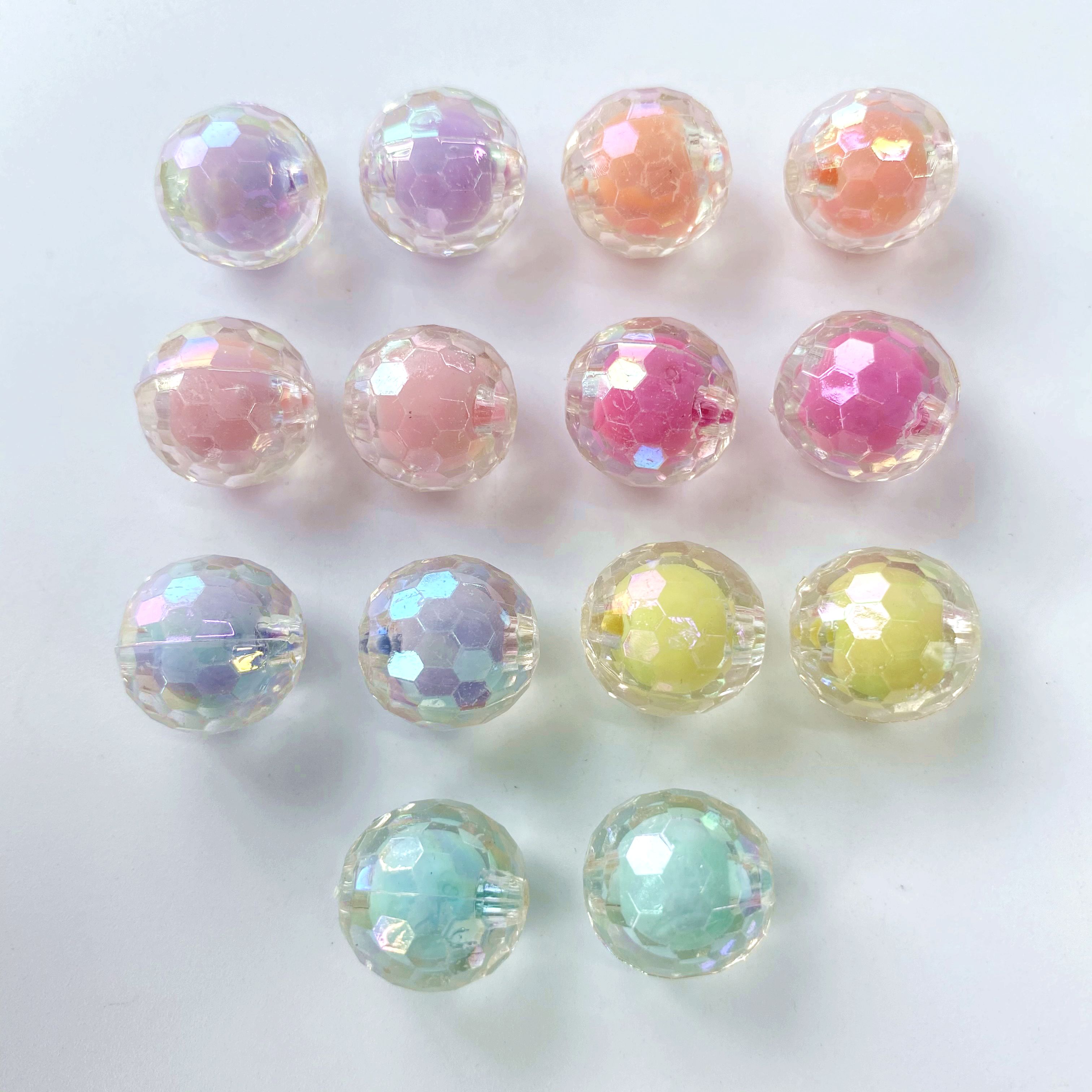 亚克力足球内彩珠中珠diy/手链挂饰钥匙扣手机挂饰饰品配件制作材料     