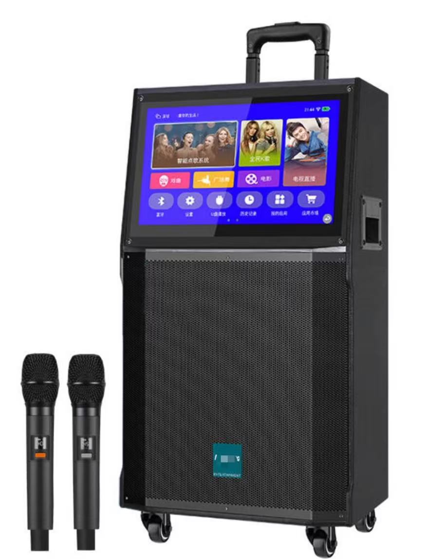 Square dance video audio Bluetooth speaker, outdoor karaoke wireless microphone, high-power performance mobile telescopic speaker full figure