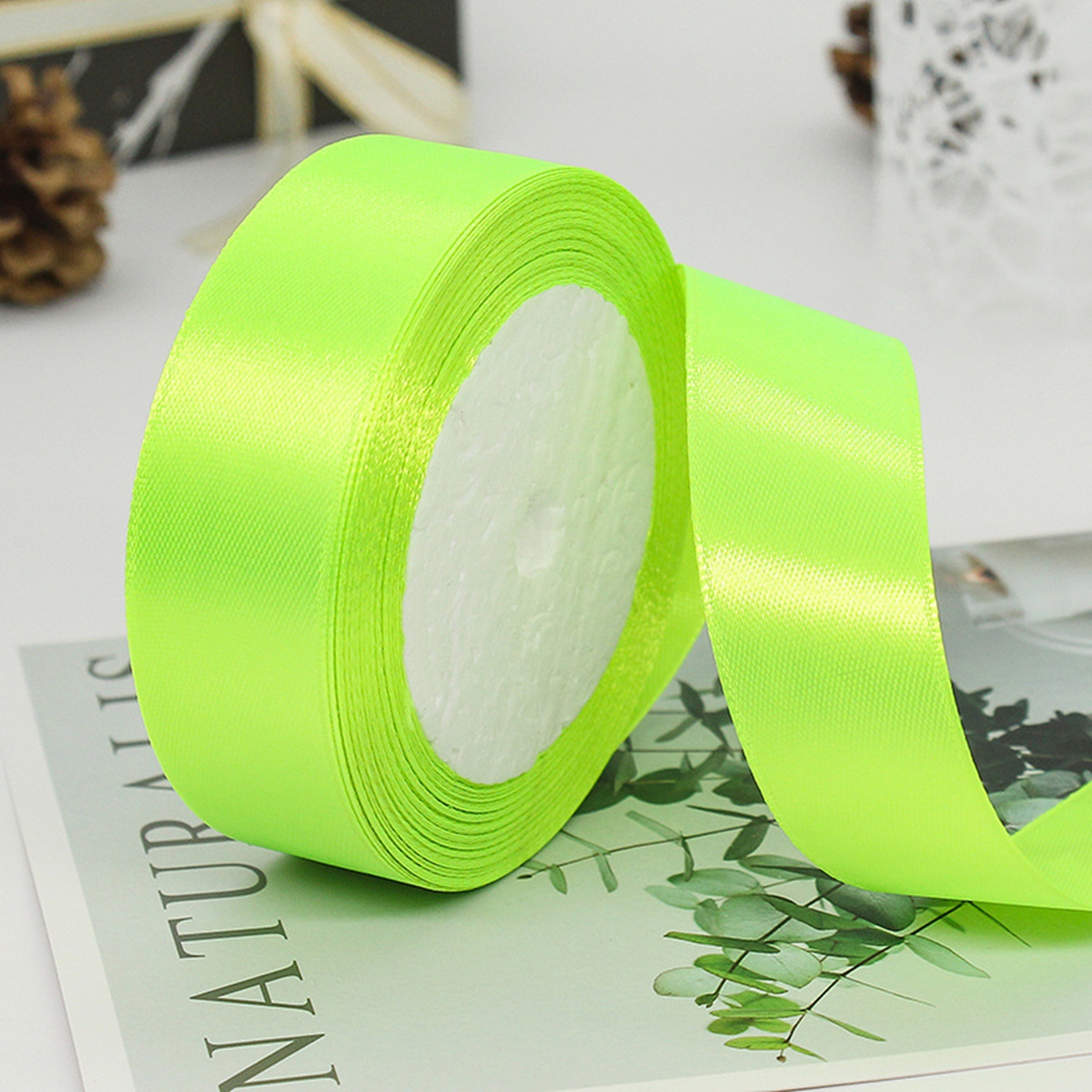 2.5CM ribbon flower gift packaging ribbon bow ribbon webbing accessories details Picture