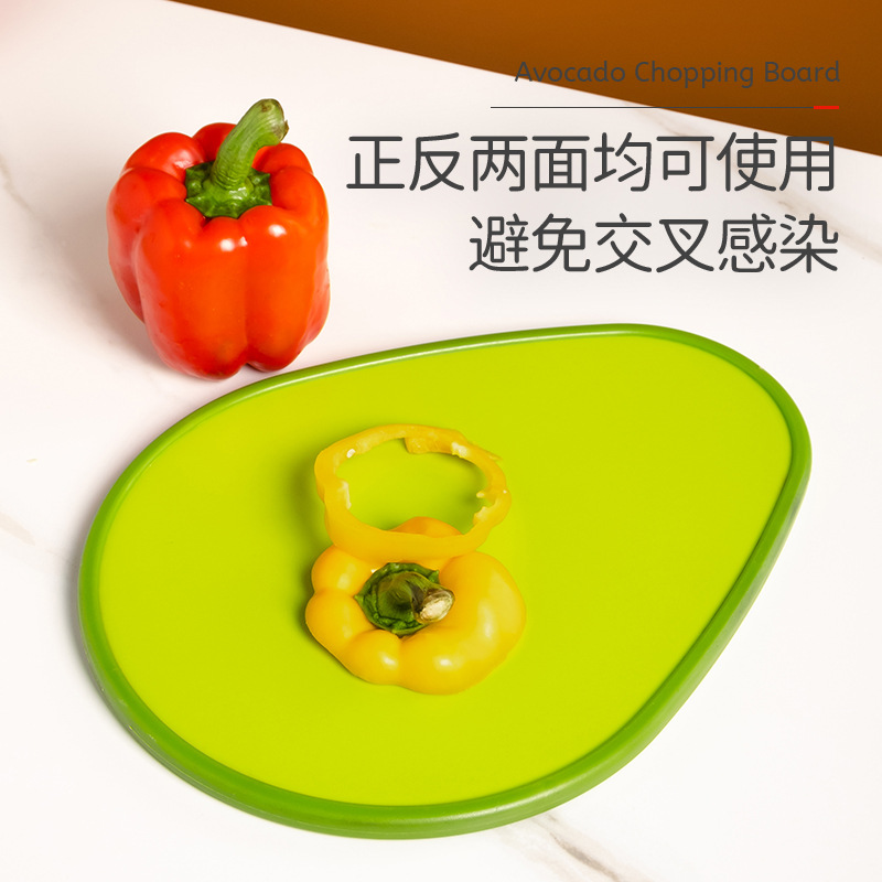 H183-JPS-3006牛油果卡通菜板家用双面切菜板水果砧板加厚细节图
