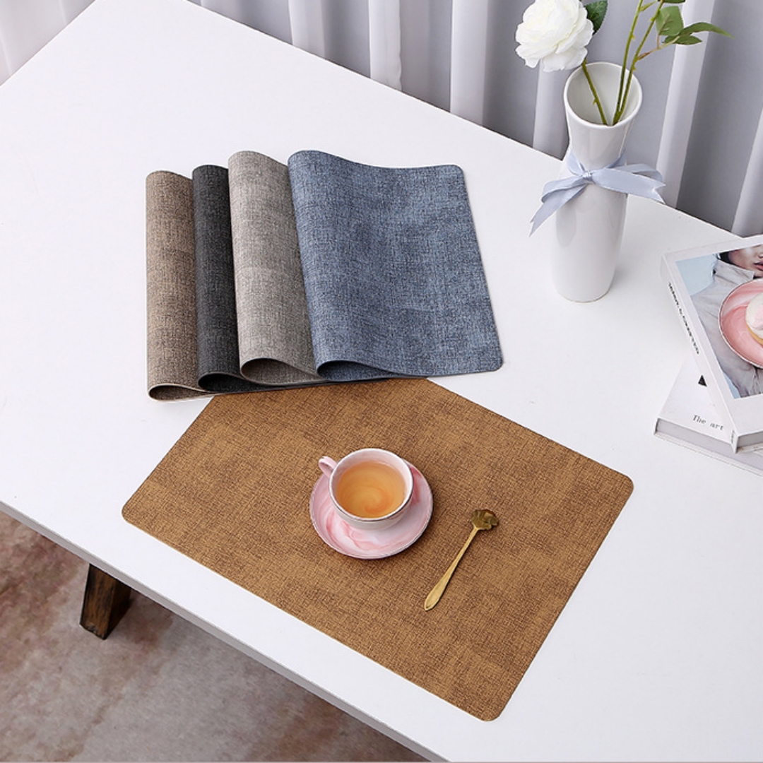 Leather tablecloth, tea mat, teapot mat, Western table mat Specification drawing