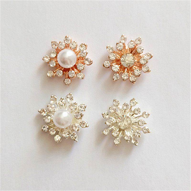 Best-selling pearl full-diamond flower alloy accessories, diy handcrafted hair accessories, cartoon clothing, bags, shoes, mobile phone accessories materials Application Scenario
