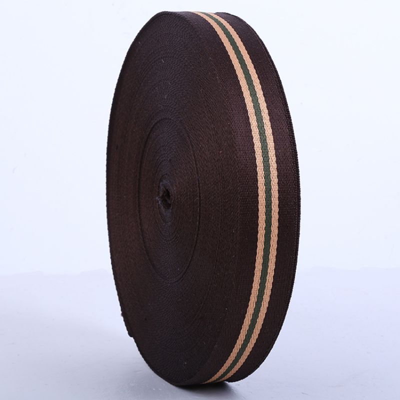 38mm polyester woven tape twill for luggage and clothing edge straps, spliced color clothing accessories, woven tape manufacturer in stock Application Scenario