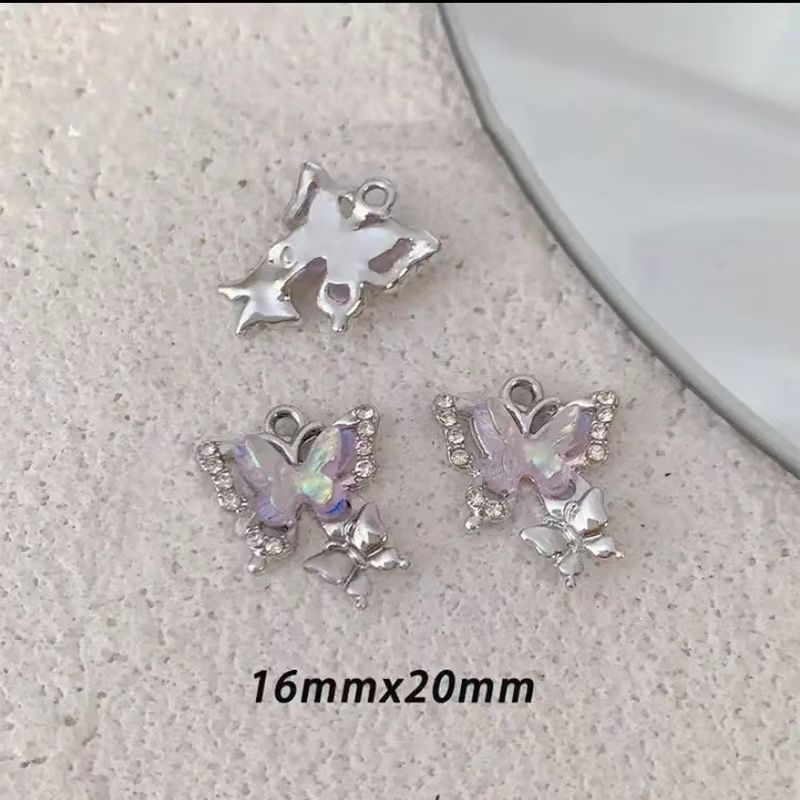 Sweet metal alloy double-layer butterfly tail butterfly cool girl diy handcrafted beaded jewelry accessory material Application Scenario