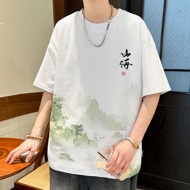 国潮背心 冰丝棉网眼宽肩背心 户外马甲 纯棉t恤 舒适透气休闲款