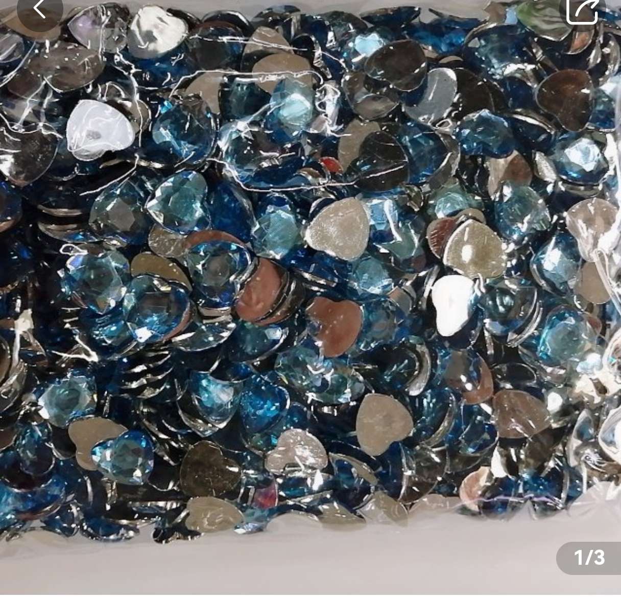 DIY手工桃心16mm桃心亚克力钻饰品配件批发