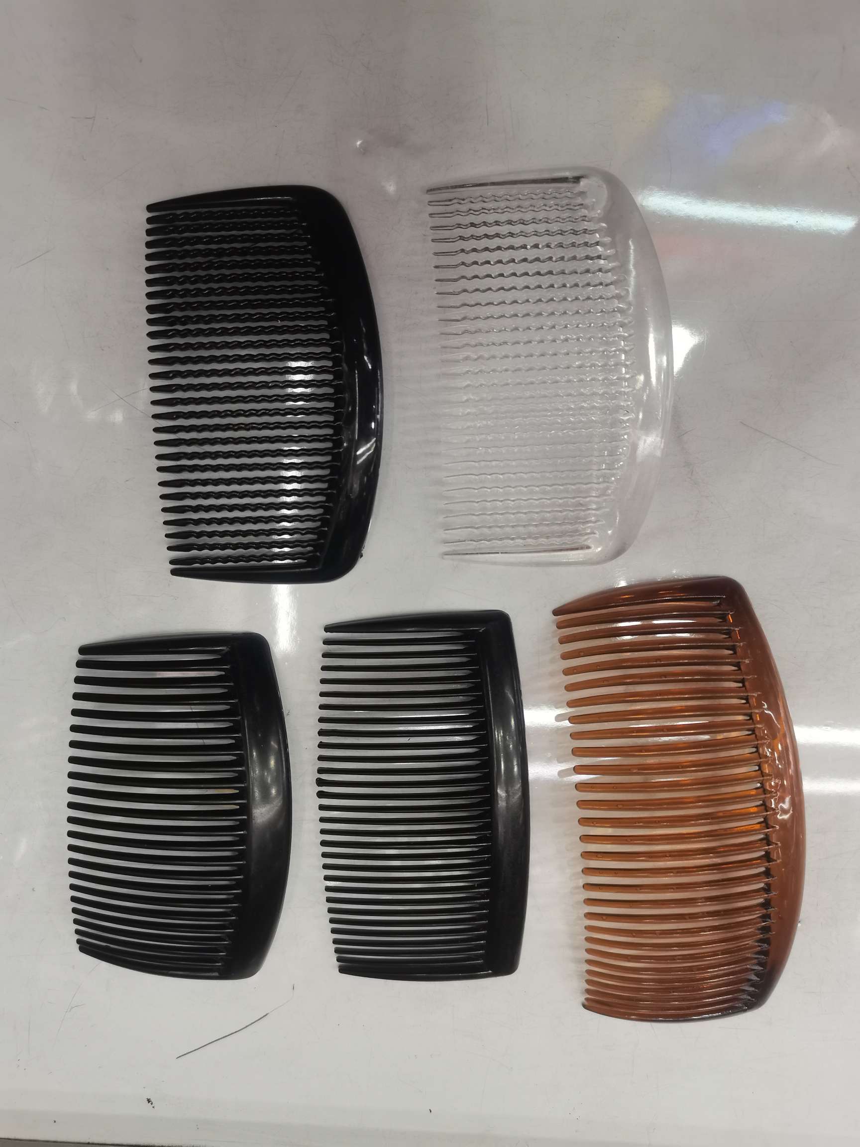 发夹女新款碎发整理神器发梳插梳卡子刘海夹发卡发箍头发夹子头饰新娘头饰白底实物图