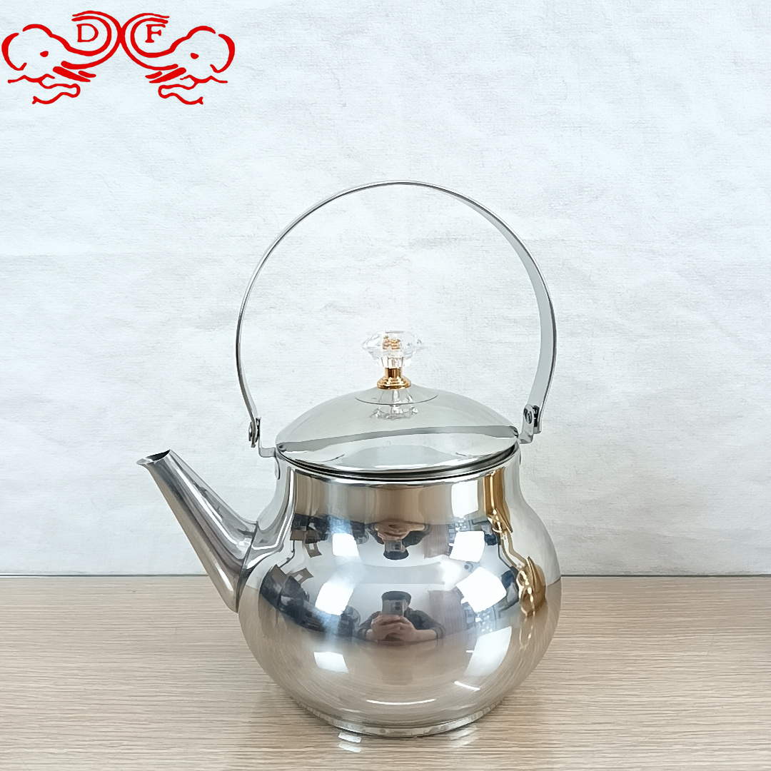 DF68775 thickened stainless steel teapot, restaurant teapot, tea kettle with filter, restaurant, hotel DF TRADINGHOUSE