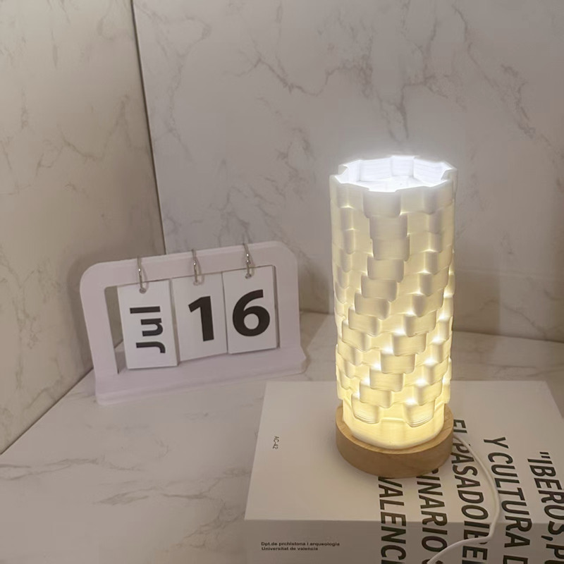 Cream-style new bedside bedroom night light, indoor ambient light, decorative 3D ceramic vase, decorative item and handicraft