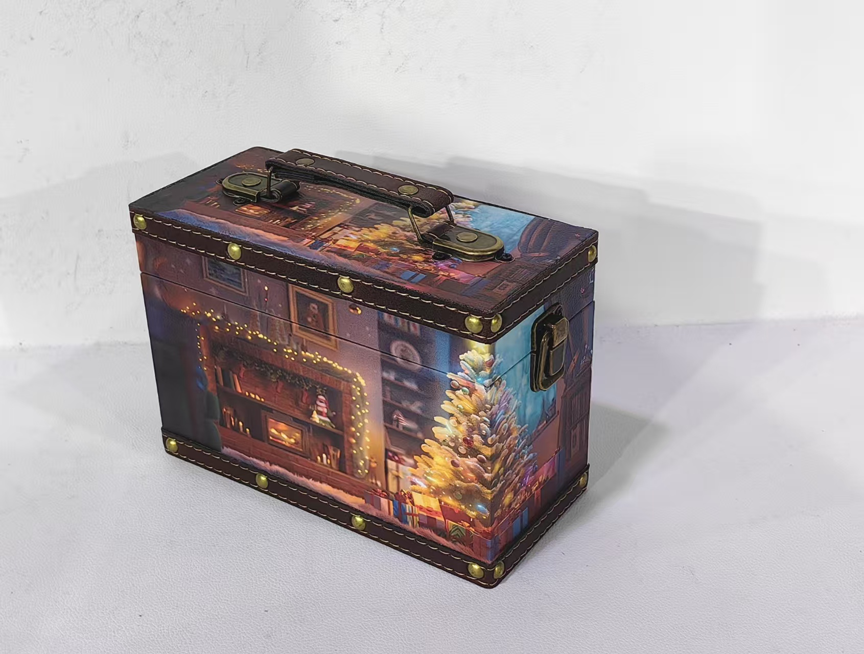 收纳盒，工艺摆件，装饰道具，箱包皮具，日用百货桌面摆件，圣诞节礼品盒，手提包装盒详情1