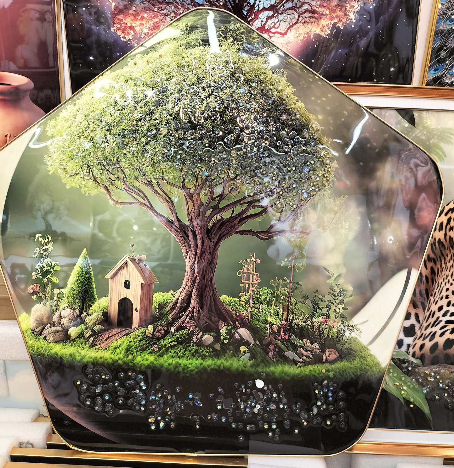 3D画装饰画沙发背景画画晶瓷画画框相框相框铝合金相框摆台详情图6