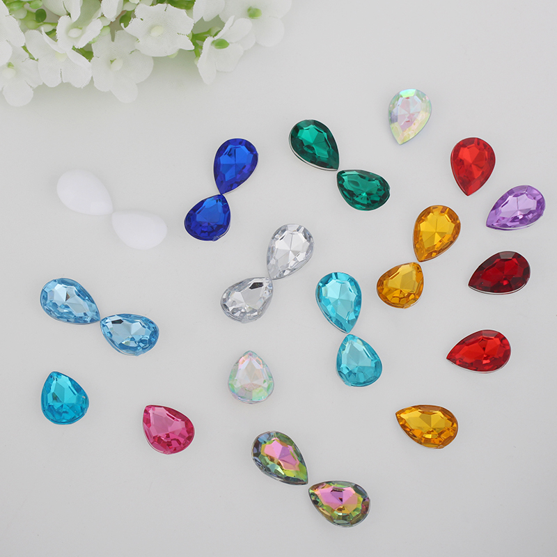 尖底水滴异形钻银底水晶亚克力钻 DIY手机壳箱包发饰服装饰品配件