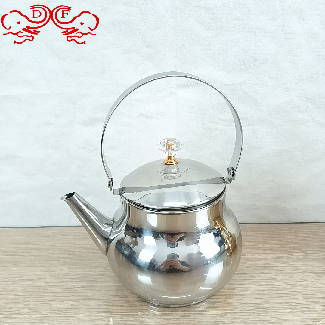 DF68775 thickened stainless steel teapot, restaurant teapot, tea kettle with filter, restaurant, hotel DF TRADINGHOUSE details Picture