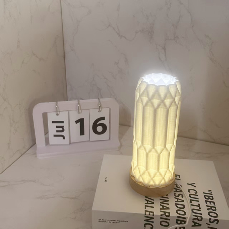 Cream-style new bedside bedroom night light, indoor ambient light, decorative 3D ceramic vase, decorative item and handicraft pic 6