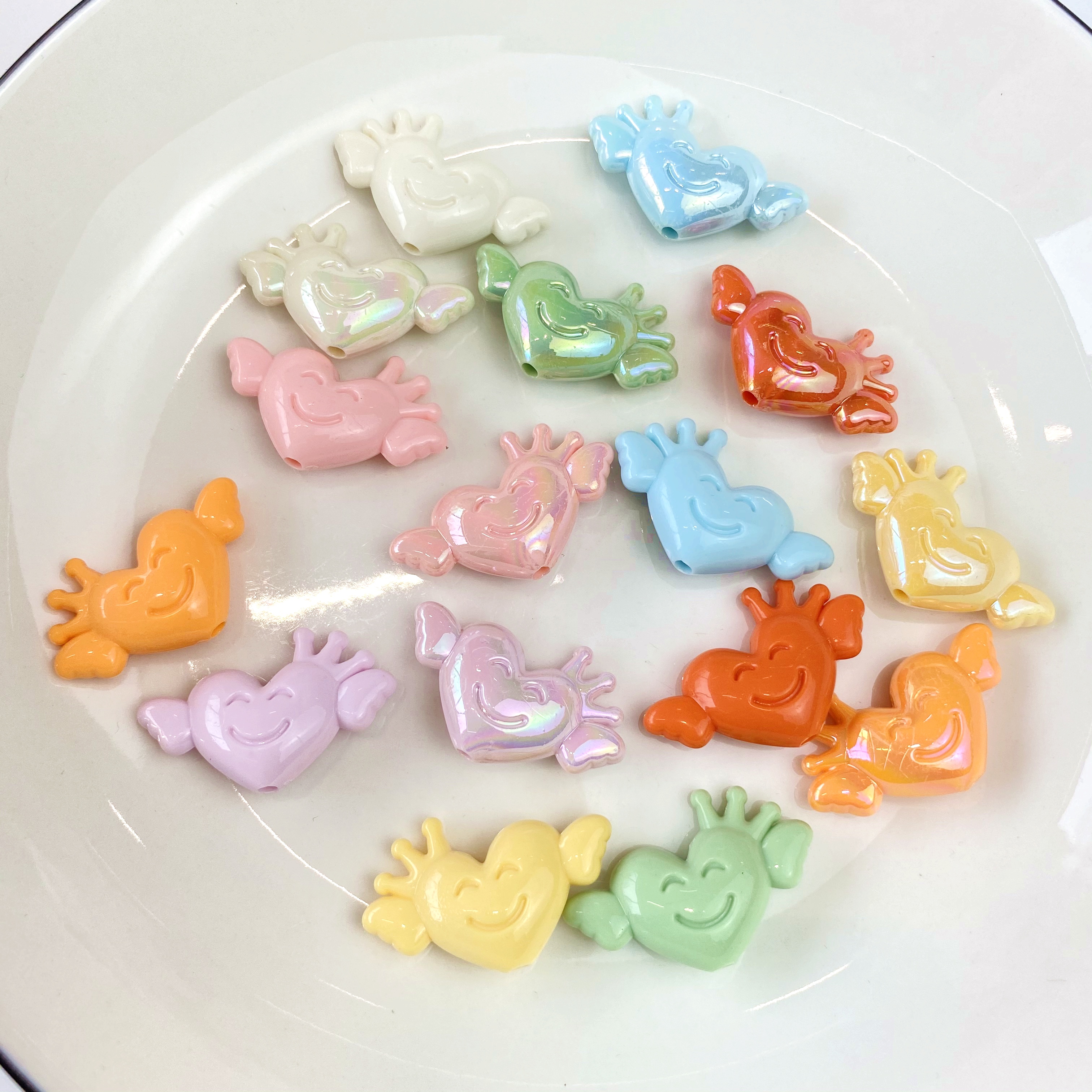 Acrylic milk-shaped wing heart diy/ Bracelet pendant, keychain, mobile phone pendant, accessory and jewelry making materials Specification image