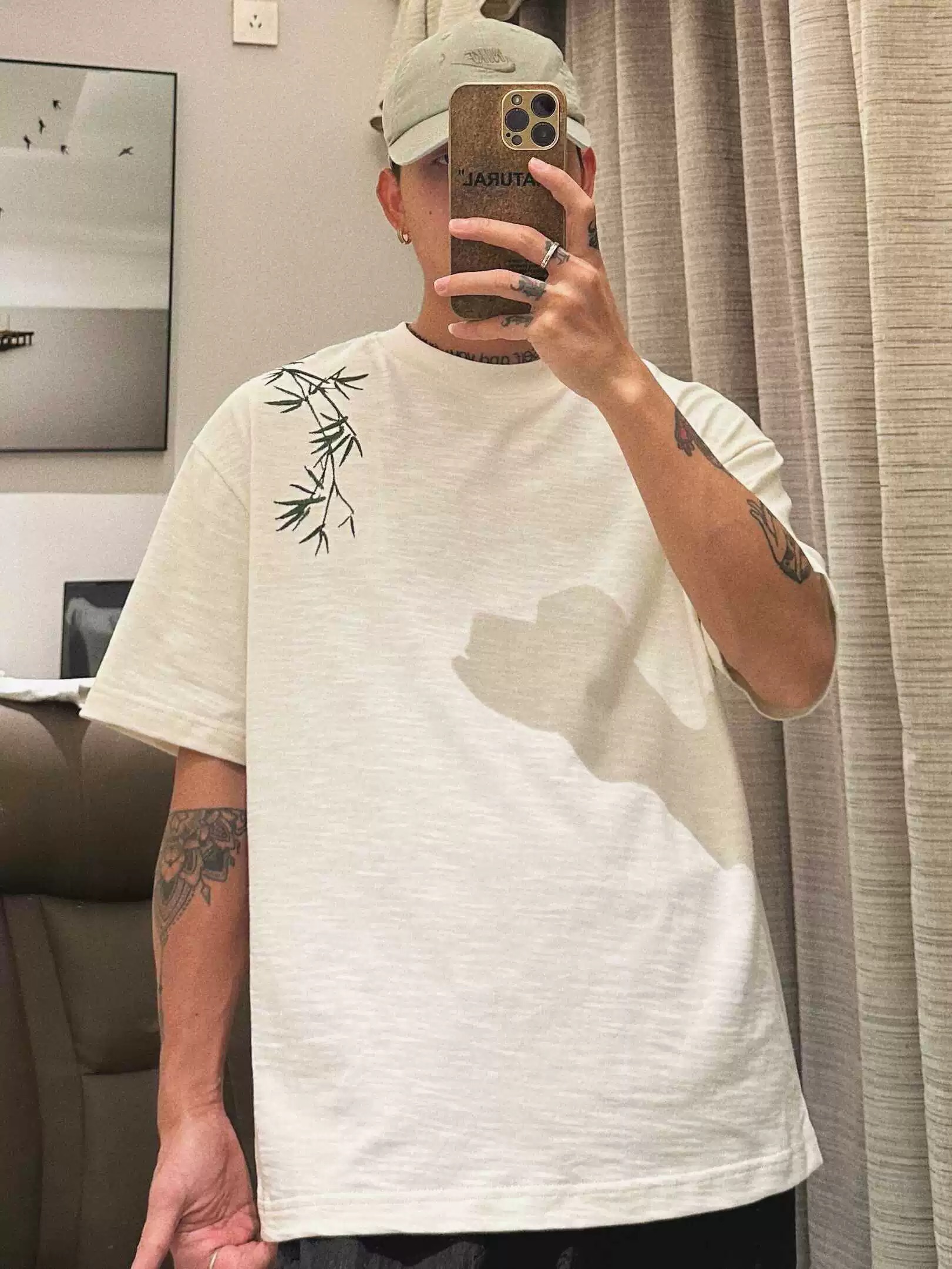 National trend men's short-sleeved T-shirt, loose and trendy ice cotton body, summer casual, comfortable and breathable fashion brand design full figure