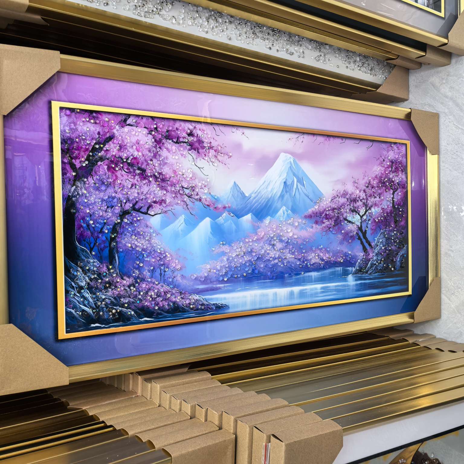 热销晶瓷晶钻画挂画客厅画卧室画 创意礼品画私人定制