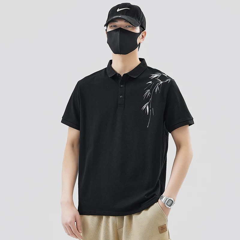 National trend men's short-sleeved T-shirt, loose and trendy ice cotton body, fashionable, casual, breathable and comfortable, summer trend style full figure