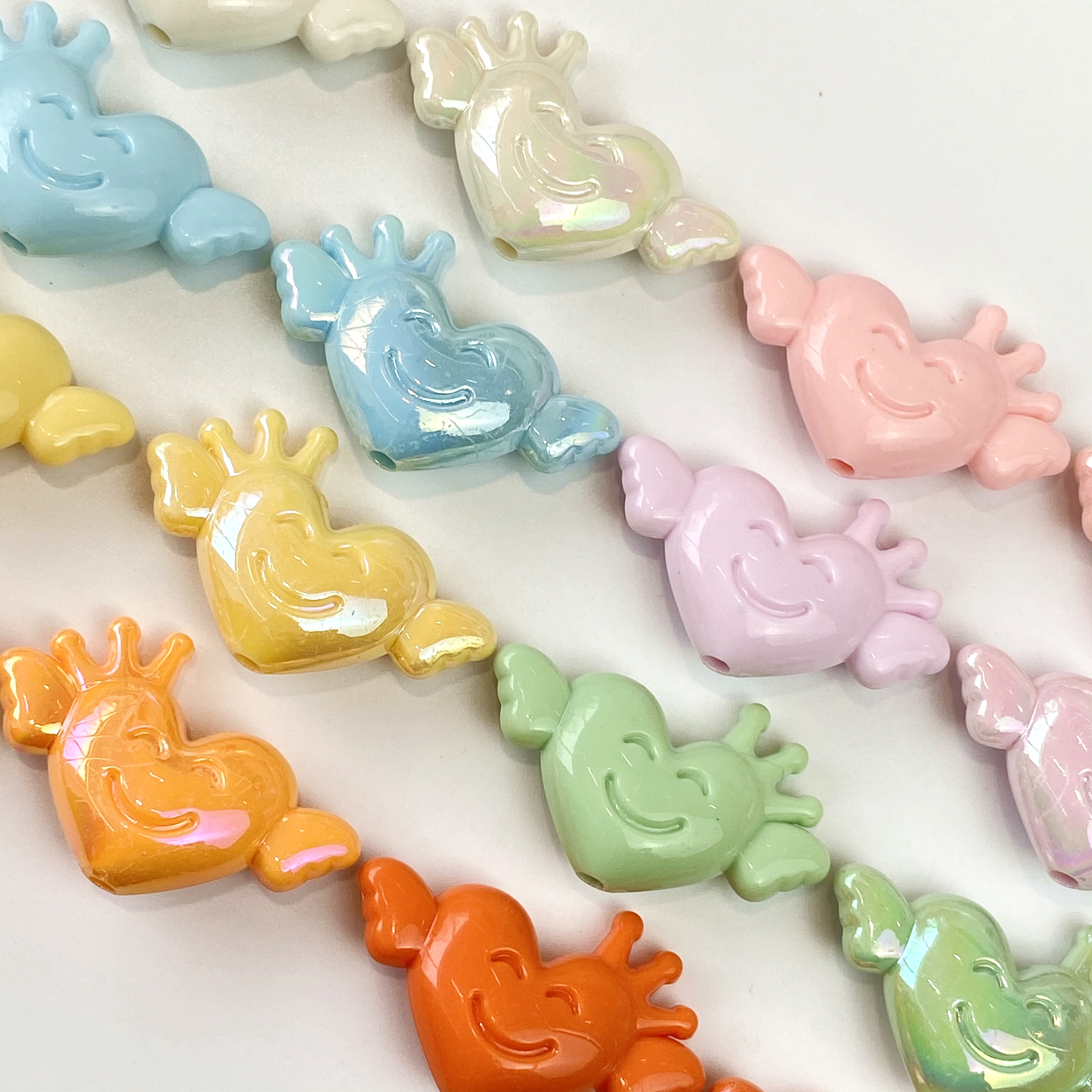 Acrylic milk-shaped wing heart diy/ Bracelet pendant, keychain, mobile phone pendant, accessory and jewelry making materials details Picture